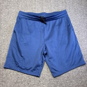 32 Degrees Cool Shorts Workout Exercise Running Men XL‎ Blue Drawstring Soft